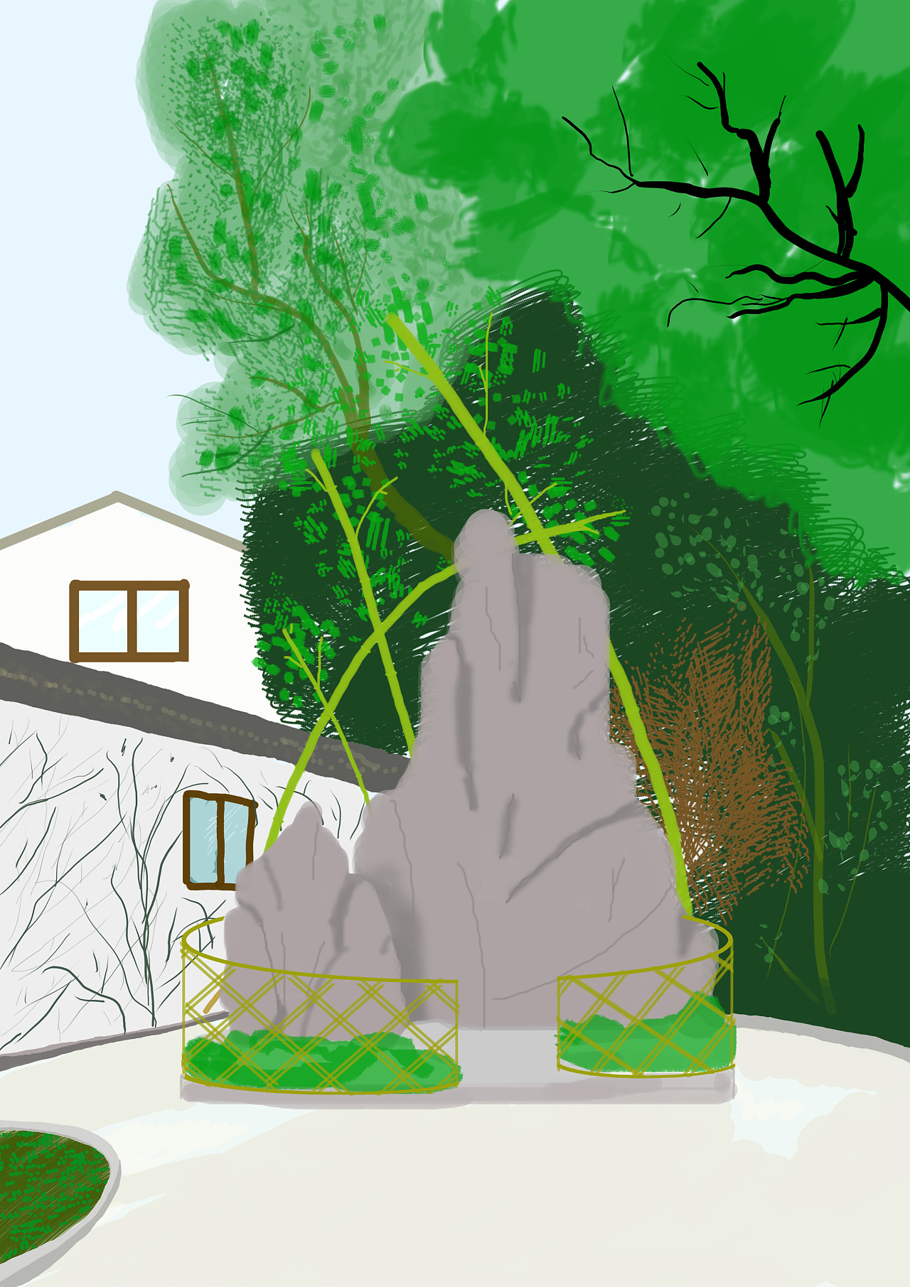 周庄假山随手画|插画|创作习作|次奻 - 原创作品 - 站酷 (zcool)