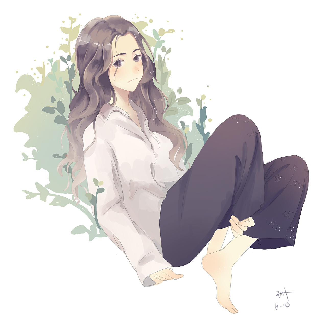 卷发小姐姐