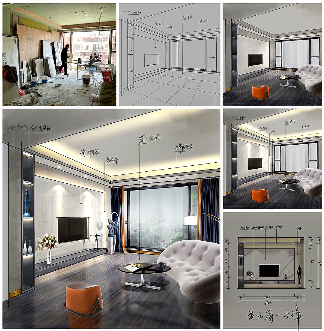 纯粹手绘-室内手绘作品欣赏（图ZMjQ4ODczOTQw） - 家装设计 - 站酷设计师纯粹手绘原创素材 - 站酷ZCOOL