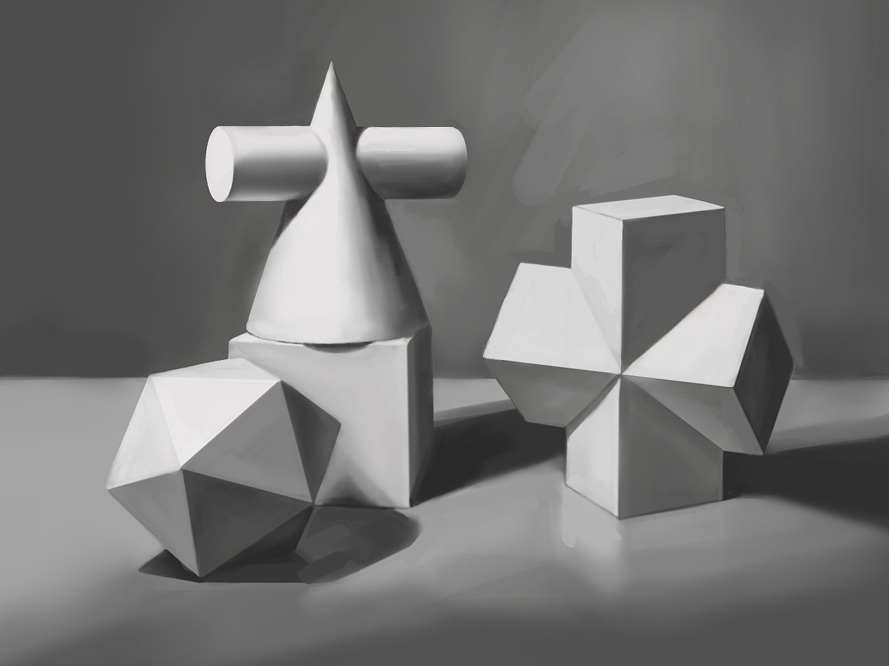 石膏作业|纯艺术|绘画|木木要好好画画 - 原创作品 - 站酷 (zcool)