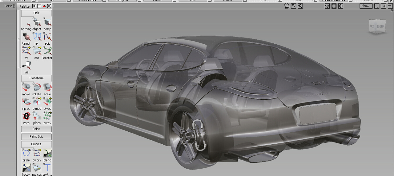 porsche panamera 曲面练习