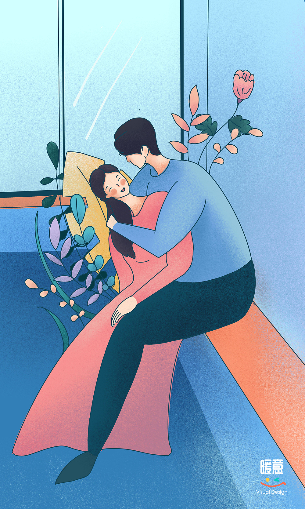 情人节插画（图ZMTk1MDY0MzI0） - 创作习作 - 站酷设计师暖意spring原创素材 - 站酷ZCOOL