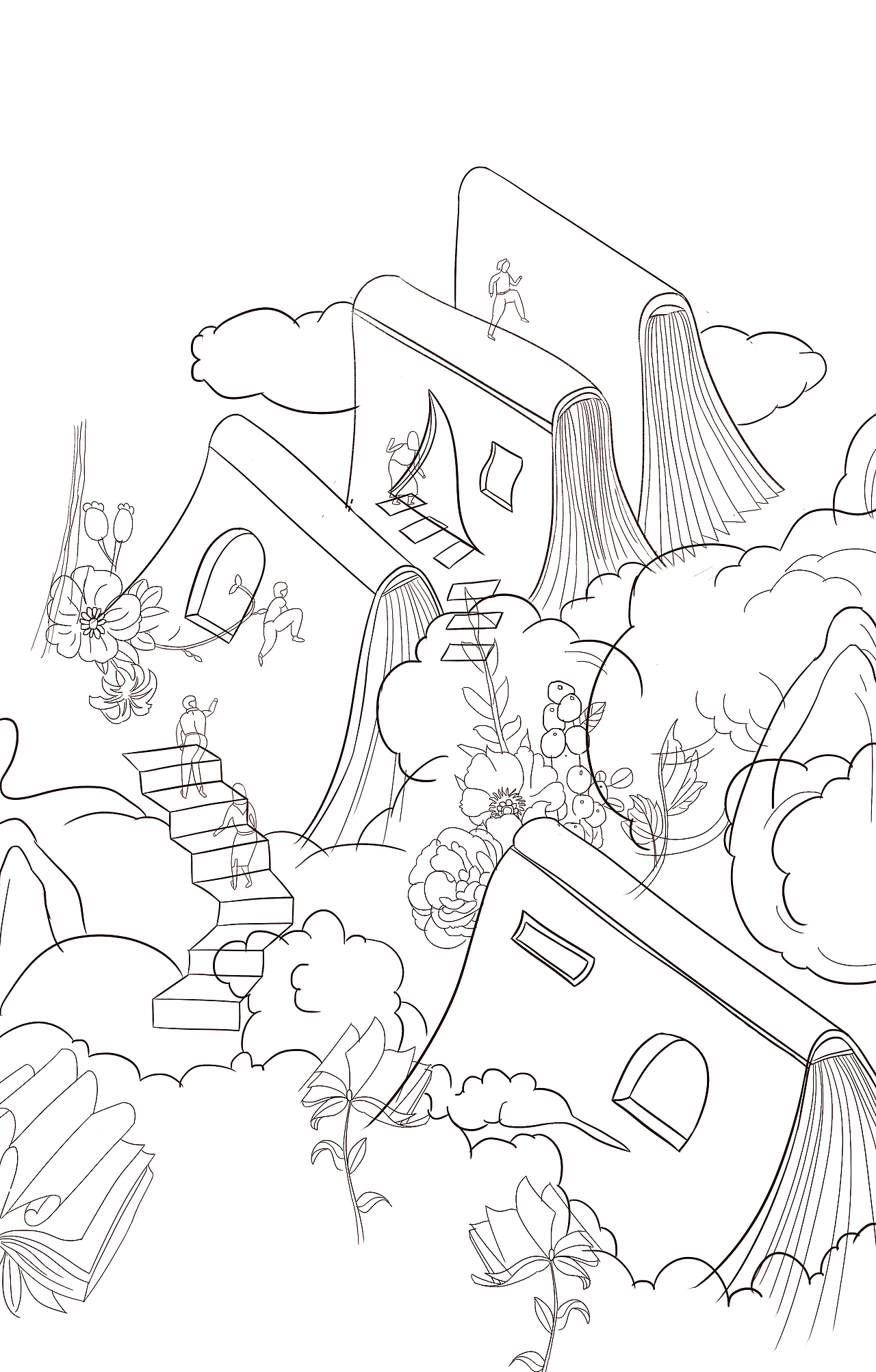 插画学习之场景临摹