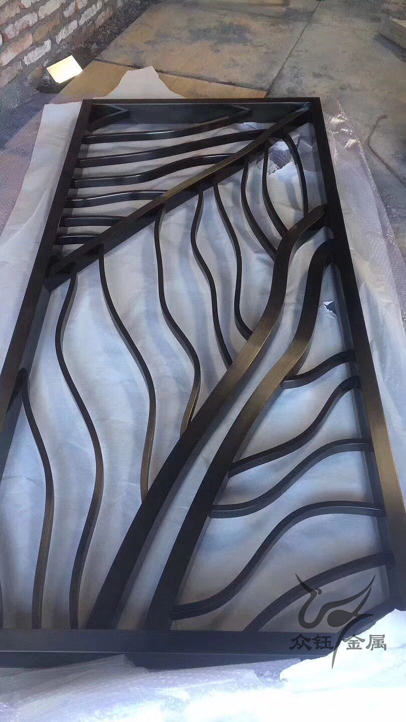 中式不锈钢屏风 酒店别墅专用屏风