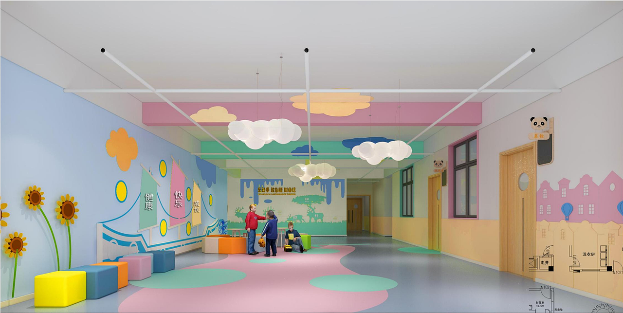 郑州装修公司【天恒装饰】郑州锦绣家园幼儿园设计案例