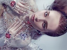 《水中女人》手绘人像