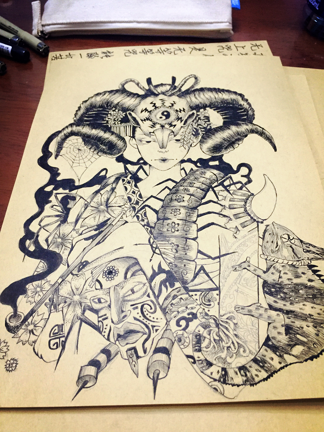 针管笔画作：羊妇子（图ZNTM0OTc4NjA=） - 新锐潮流插画 - 站酷设计师赵无眠Carina原创素材 - 站酷ZCOOL