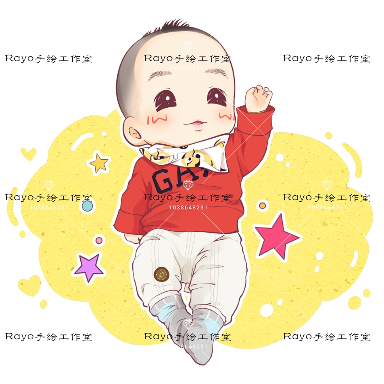 Q版卡通手绘头像（图ZMTEwMDk3MTgw） - 单幅漫画 - 站酷设计师Rayo_Lee原创素材 - 站酷ZCOOL