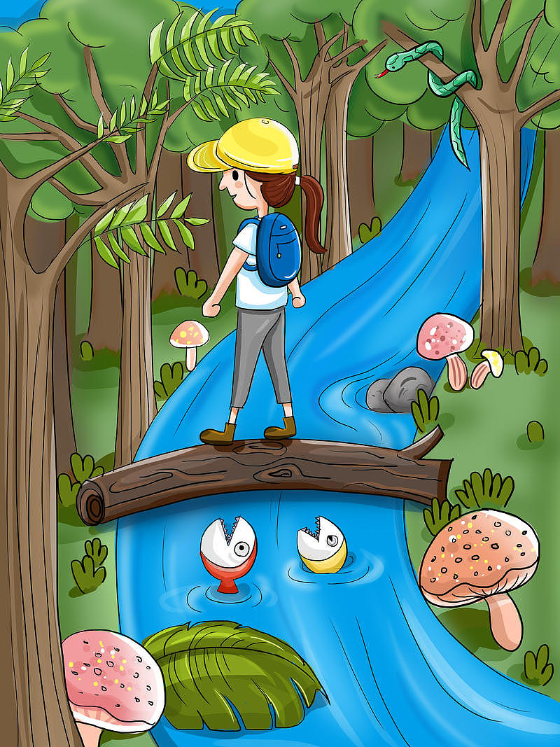 丛林探险系列插画习作