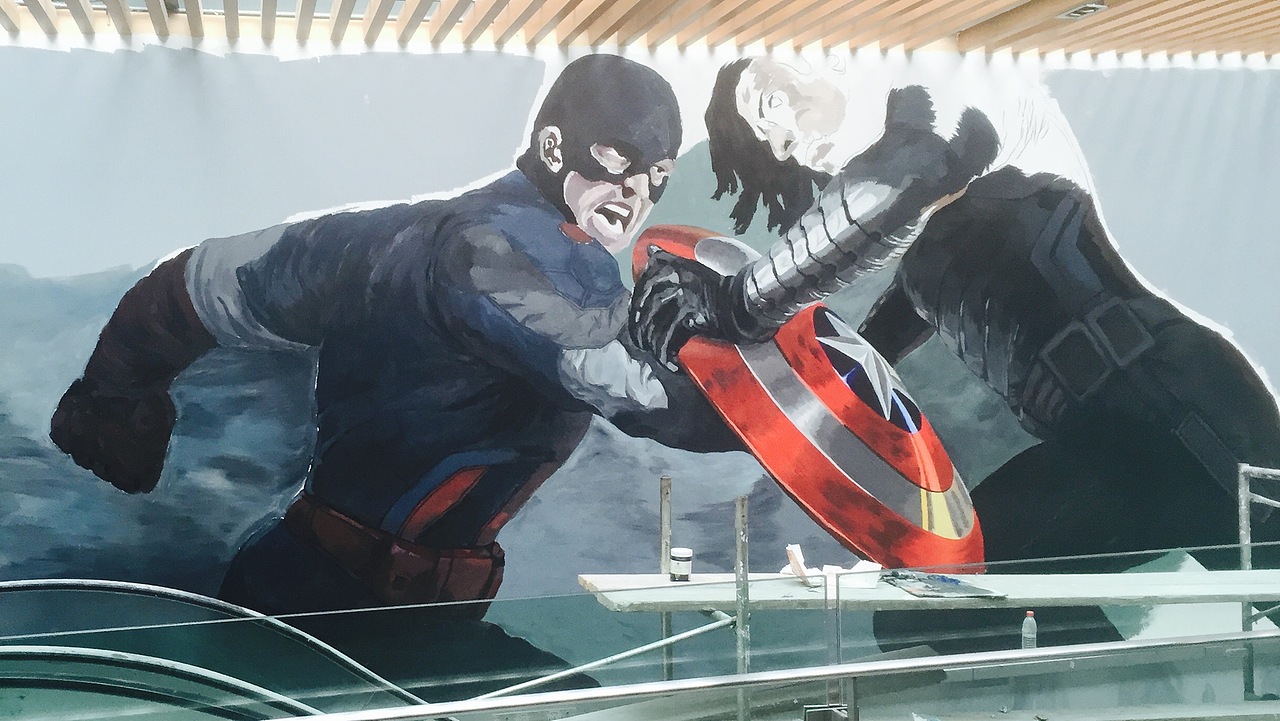 万达电影院漫威墙绘