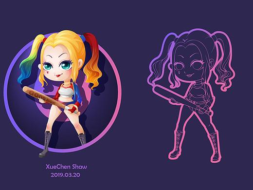 Q版x小丑女（個人主頁-ZMzY2OTQxODg=） - 創(chuàng)作習作 - 站酷設計師繁星閃閃原創(chuàng)素材 - 站酷ZCOOL