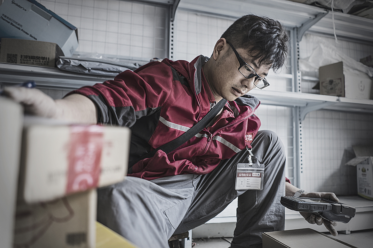 一组京东快递员