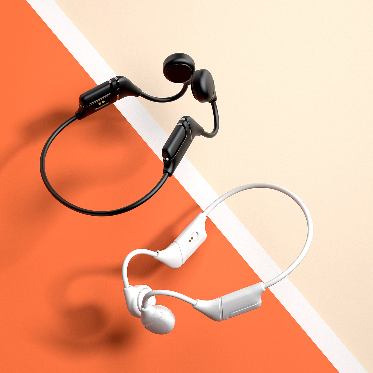 骨导蓝牙耳机C4D渲染