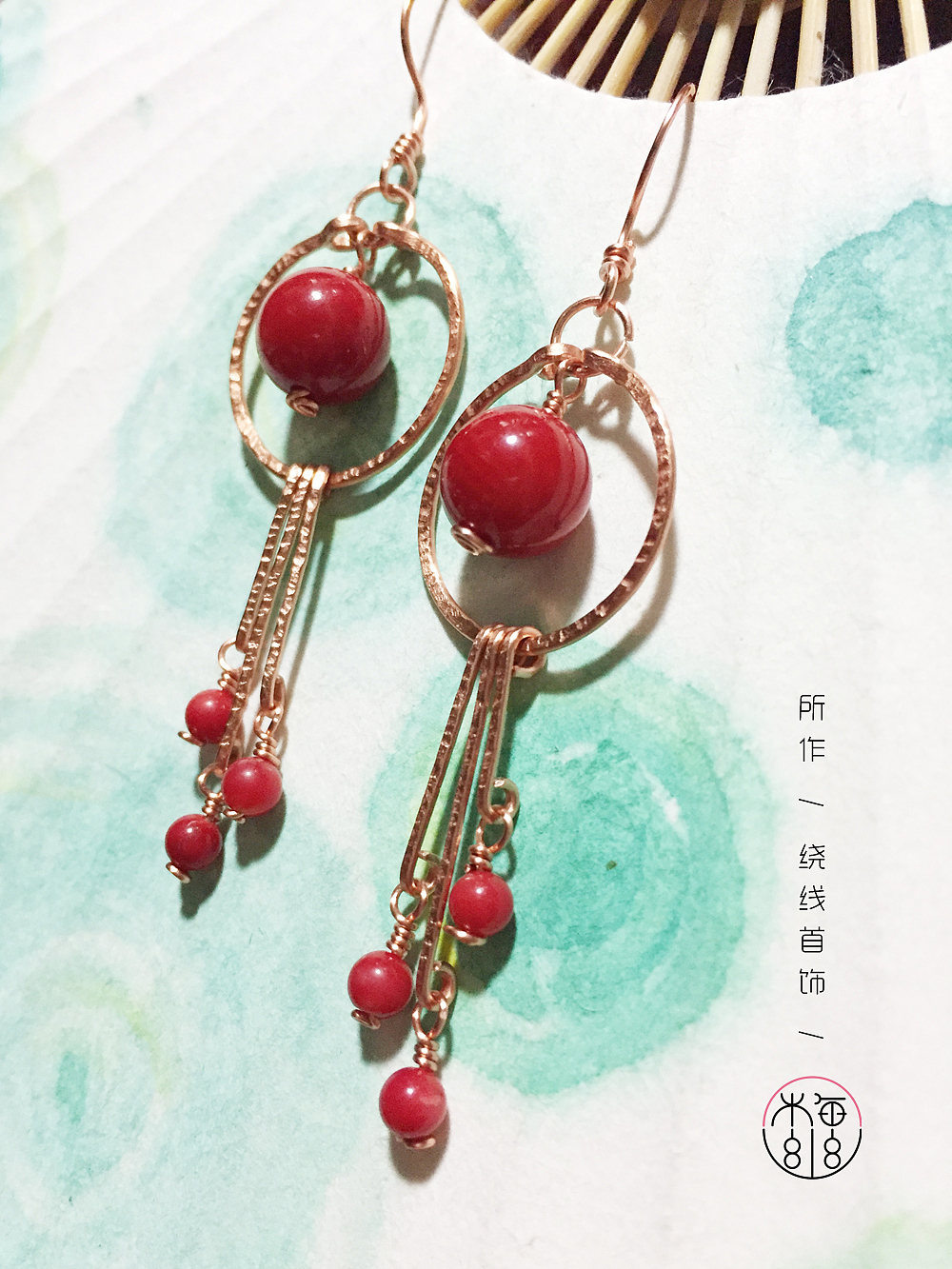 所作 · 绕线首饰 ·圆形耳环（图ZMTE1MzI0ODMy） - 首饰设计 - 站酷设计师梅幽原创素材 - 站酷ZCOOL