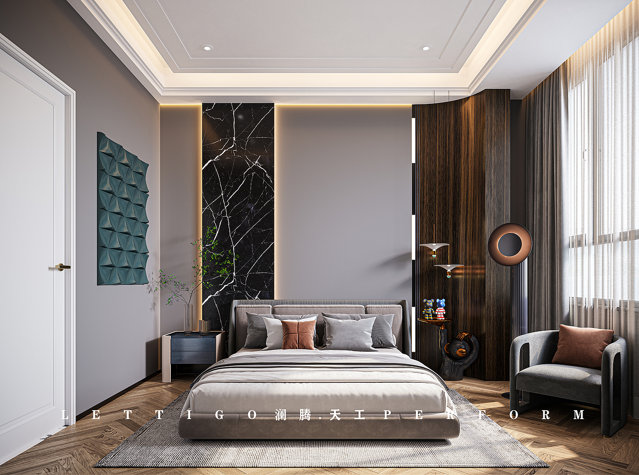 一个极具都市品质的高端港式轻奢空间（图ZMzEyMTcyNjc2） - 家装设计 - 站酷设计师DesignerZtt186原创素材 - 站酷ZCOOL