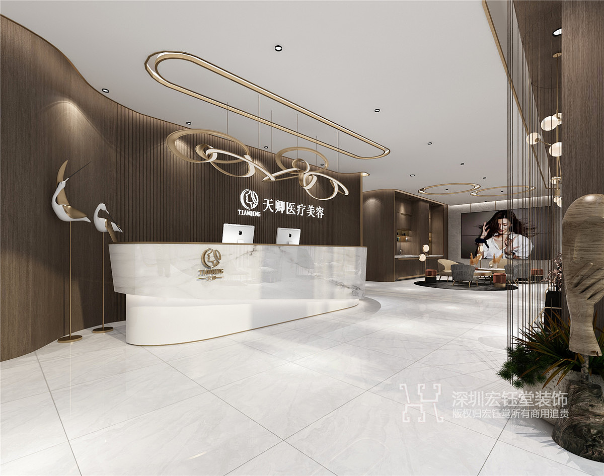 鄭州天卿高端醫(yī)療美容醫(yī)院裝修效果圖-微整形醫(yī)院裝修（圖ZMTkyODI1Nzc2） - 家裝設(shè)計 - 站酷設(shè)計師辦公裝修設(shè)計公司原創(chuàng)素材 - 站酷ZCOOL