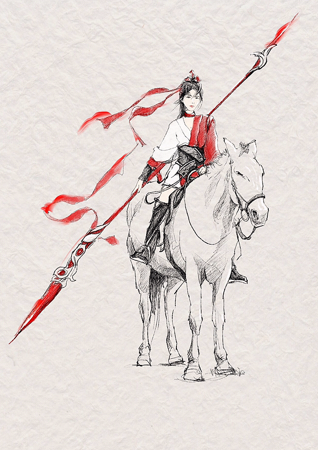 王者荣耀 马上云缨（图ZMzIwOTkzNzM2） - 商业插画 - 站酷设计师春光灿烂Pipi皮原创素材 - 站酷ZCOOL