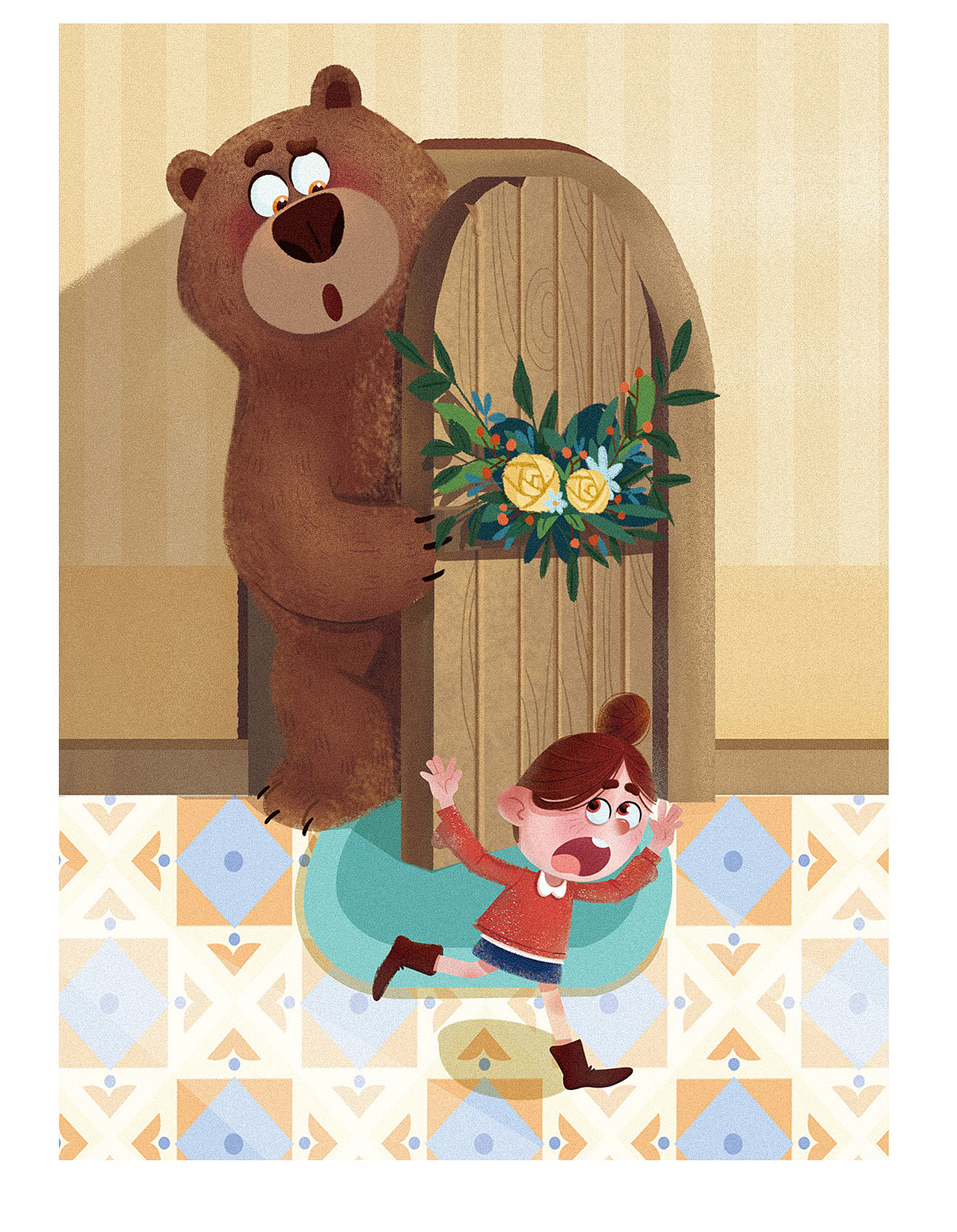 白雪和红梅（看着熊 其实是王子）