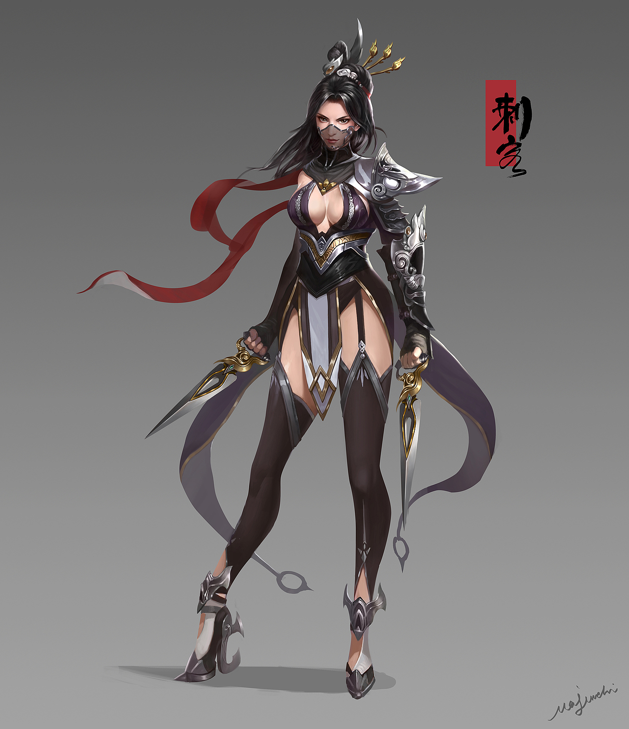 女刺客绘制步骤分享