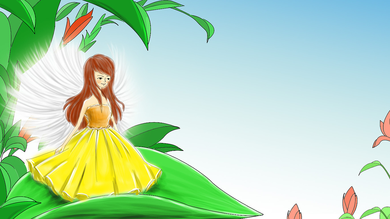 画面切换到蒲公英身上,蒲公英站起身子,准备随风起飞。