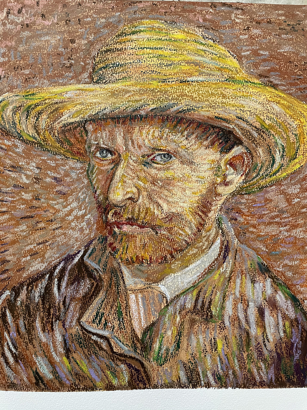 油畫(huà)棒臨摹梵高自畫(huà)像過(guò)程分享（圖ZMjM4NDg4NjY0） - 繪畫(huà) - 站酷設(shè)計(jì)師慕漁藝術(shù)原創(chuàng)素材 - 站酷ZCOOL