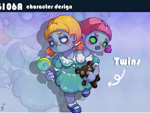 为鬼屋项目制作的各种鬼怪设定图