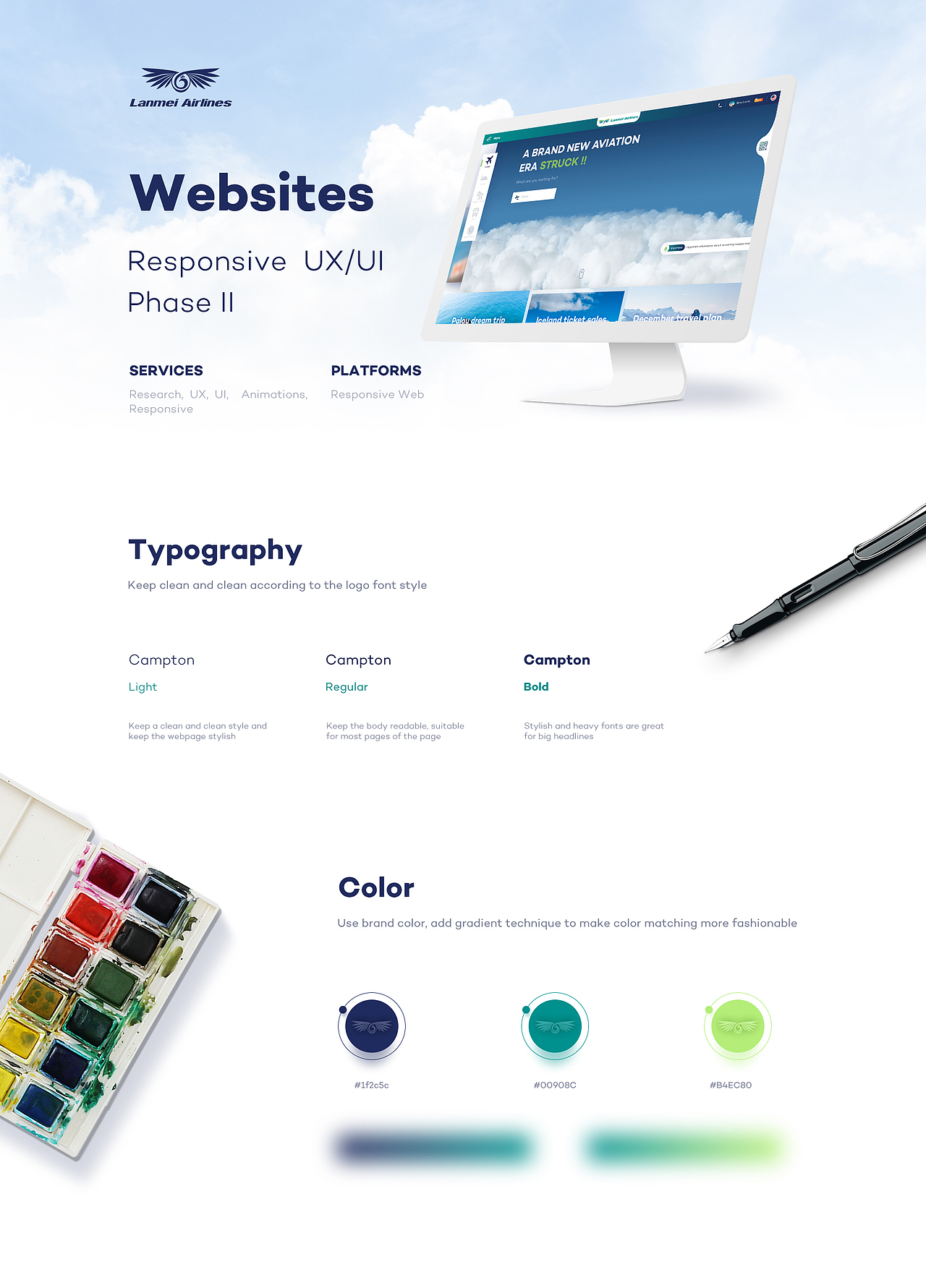 Lanmei Airlines website design