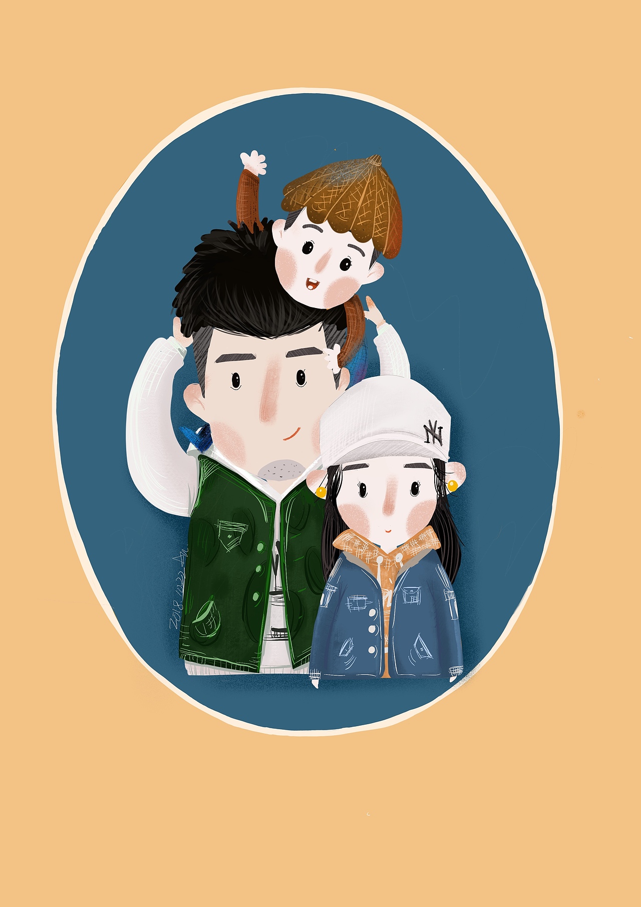 我的一家|插画|儿童插画|路人丁nad_原创作品-站酷zcool