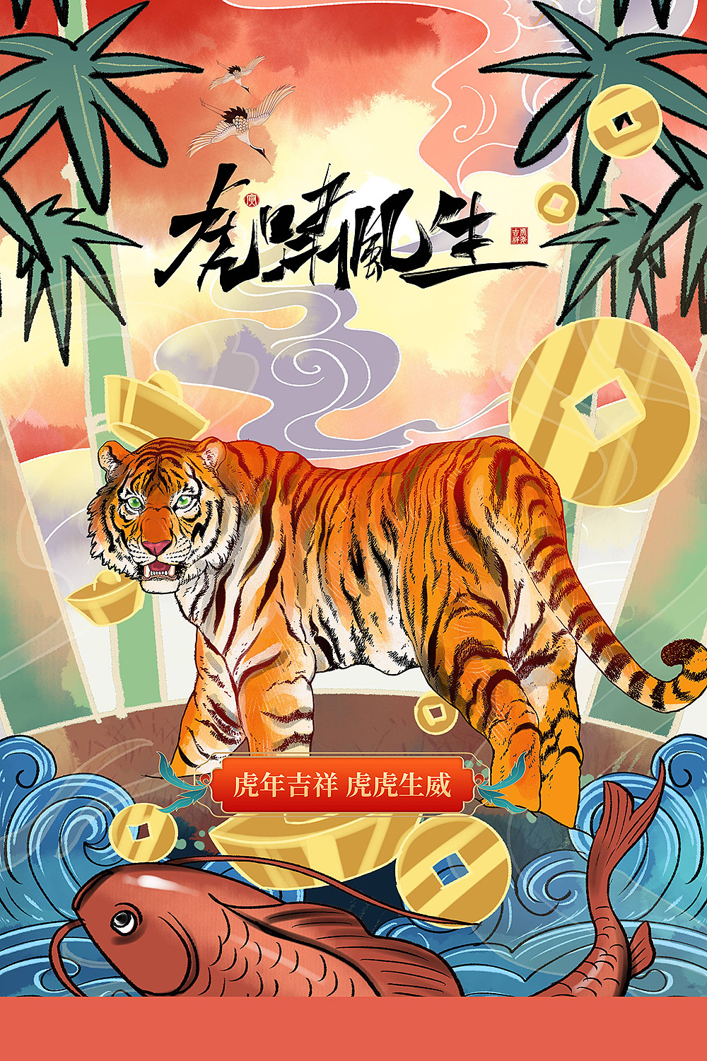 手绘2022新年海报--竖版（2）（图ZMjgzOTg2ODg0） - 海报 - 站酷设计师设计界的老布原创素材 - 站酷ZCOOL