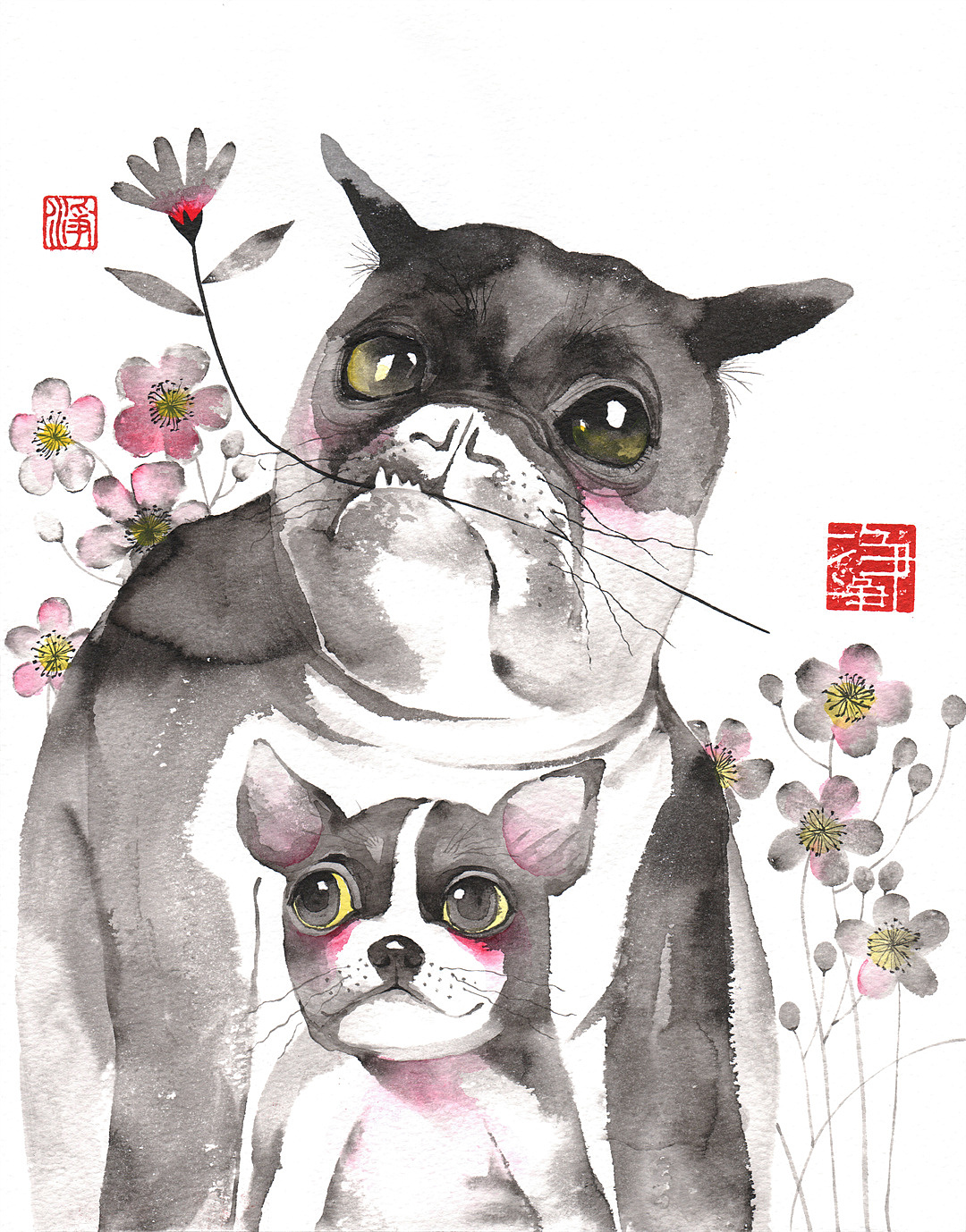 30幅父亲节主题插画 有水墨 有水彩有板绘的插画（图ZMjU5MTg3Nzk2） - 儿童插画 - 站酷设计师画儿晴天原创素材 - 站酷ZCOOL