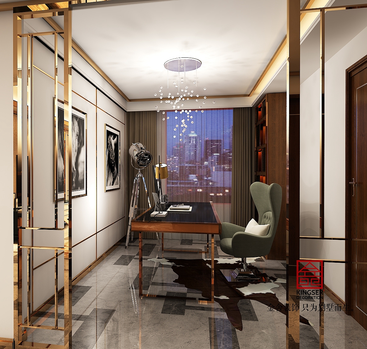 石家庄中冶德贤公馆143平米现代风格装修效果图