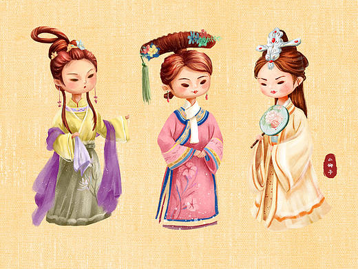 插畫日記-Q萌古裝小人物（個人主頁-ZNDQzNDExNDg=） - 創(chuàng)作習作 - 站酷設計師xiaonazi原創(chuàng)素材 - 站酷ZCOOL