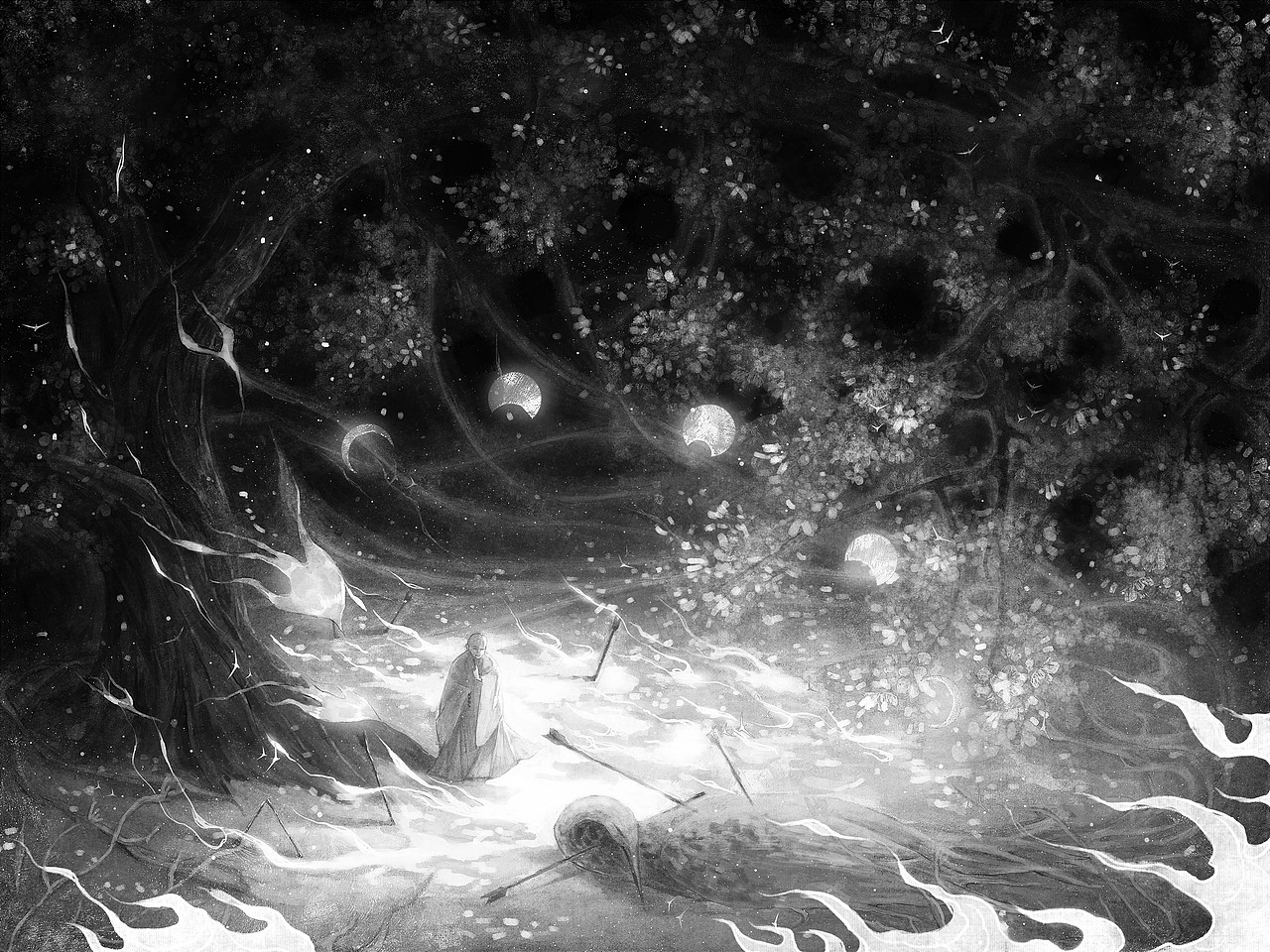 神明陨落之地（图ZMjkzODE3NDY4） - 商业插画 - 站酷设计师白咕咕plus原创素材 - 站酷ZCOOL
