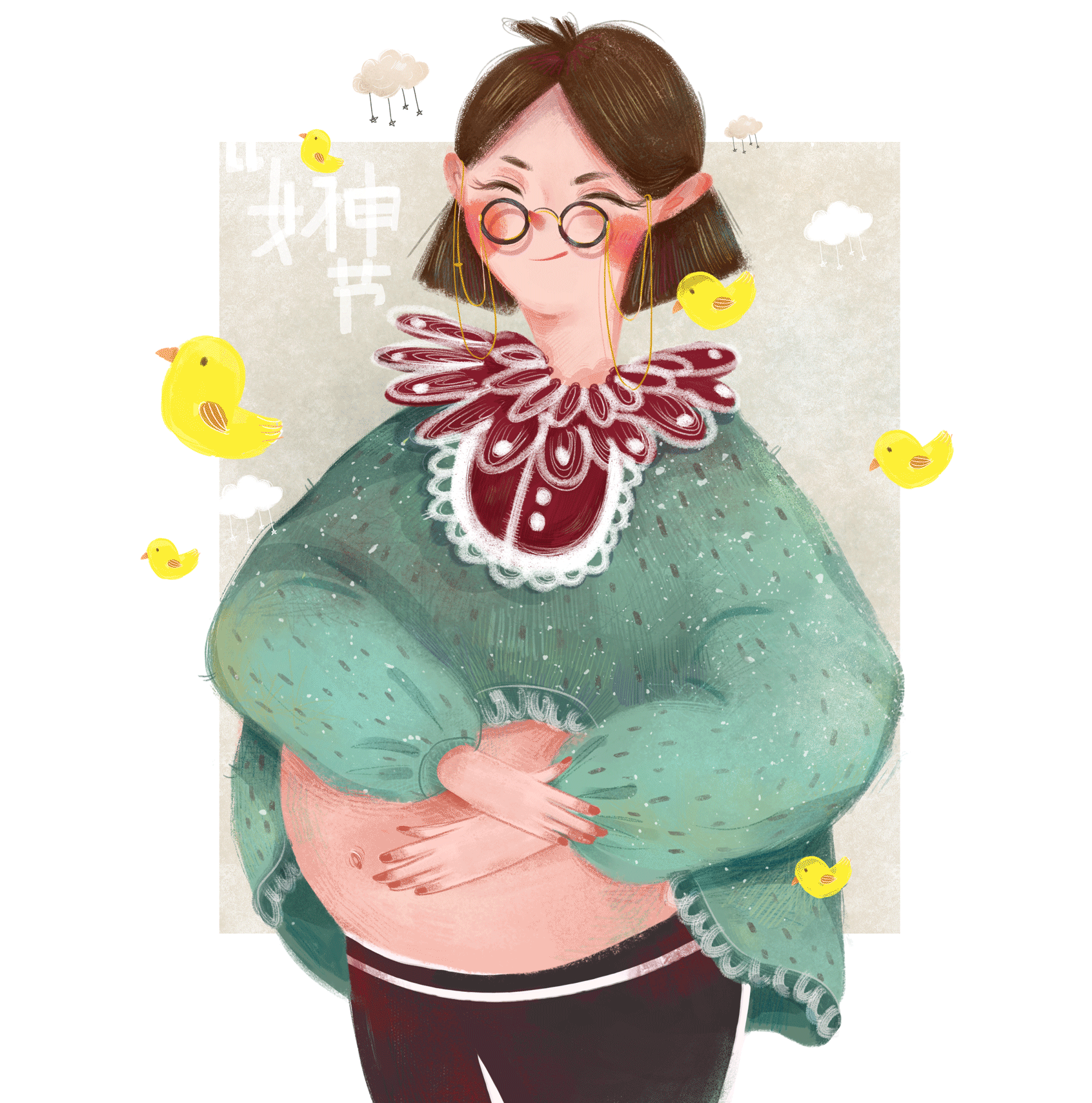 三八节快乐呀！[billd扯]（图ZMTk4OTA4MjU2） - 儿童插画 - 站酷设计师画画的小芥末_原创素材 - 站酷ZCOOL