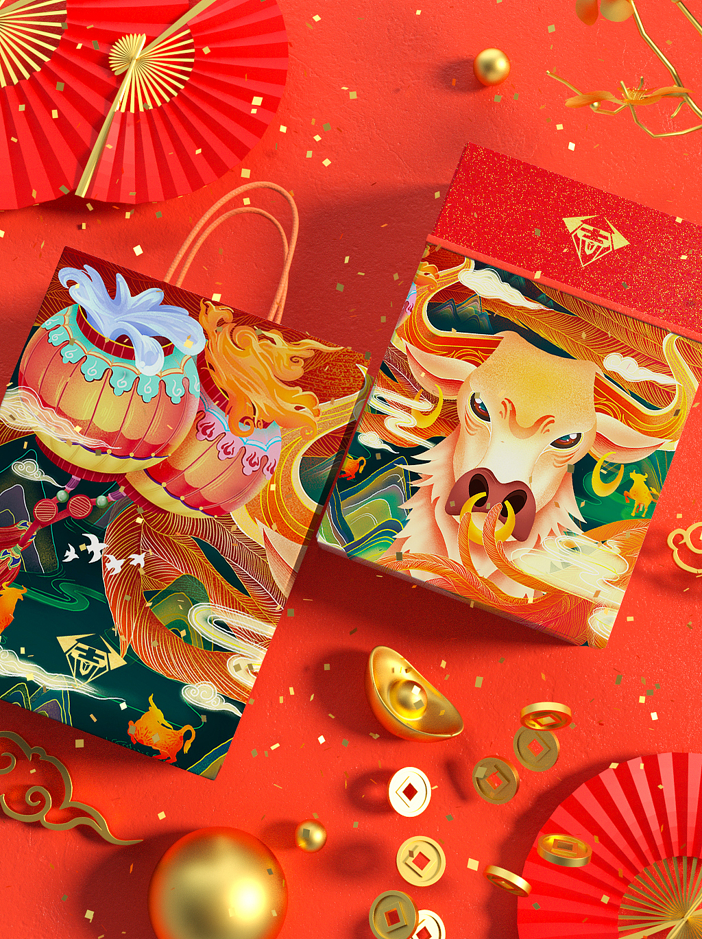 牛气冲天（图ZMjc3MTgxMTA0） - 商业插画 - 站酷设计师刚才画原创素材 - 站酷ZCOOL
