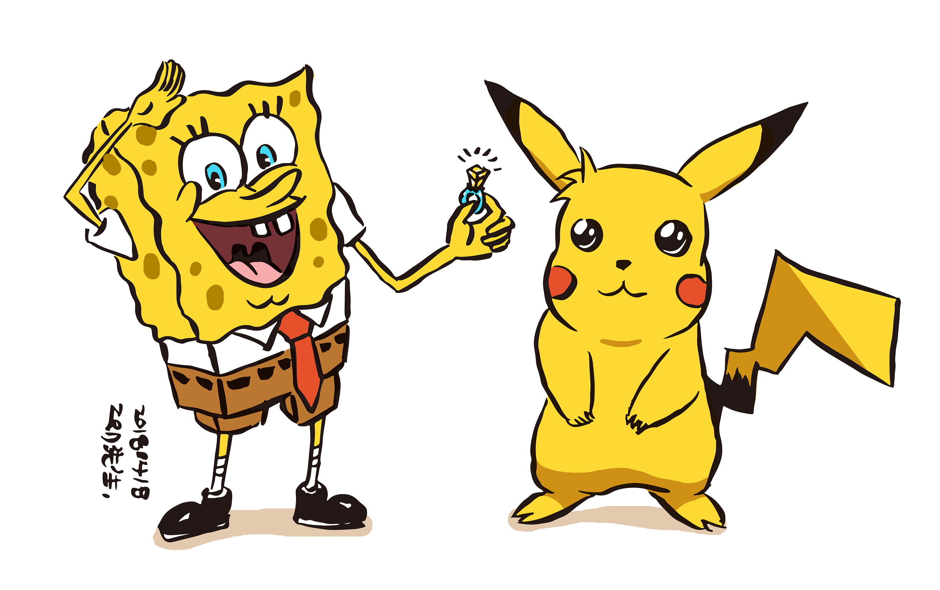 charmingblue海绵宝宝皮卡丘美瞳