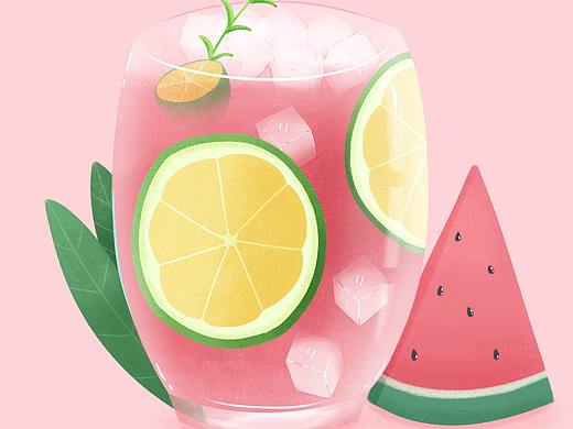 夏日饮品冷饮西瓜汁奶茶