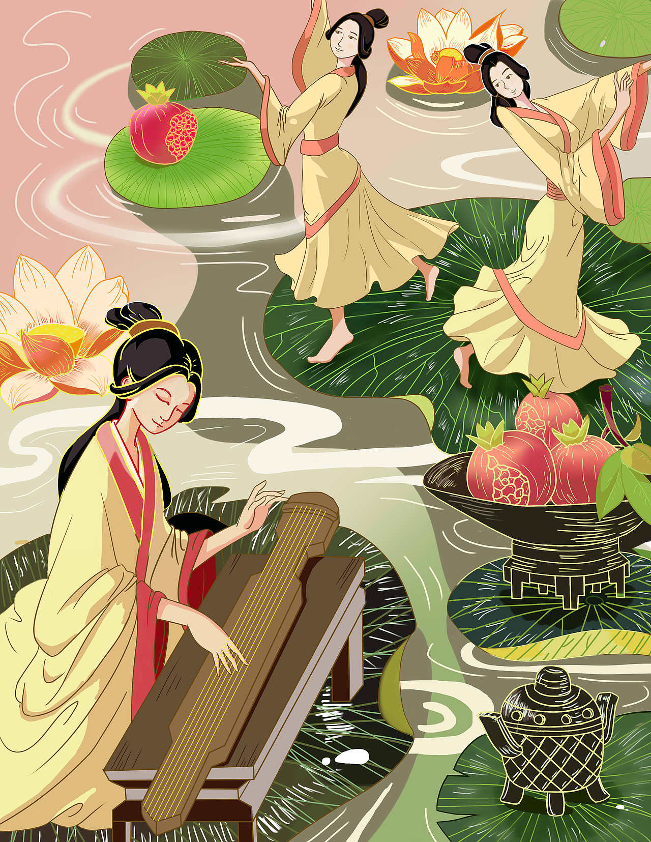 插画，古风（图ZMTQ0NTc5NDQw） - 商业插画 - 站酷设计师大丶柠檬原创素材 - 站酷ZCOOL