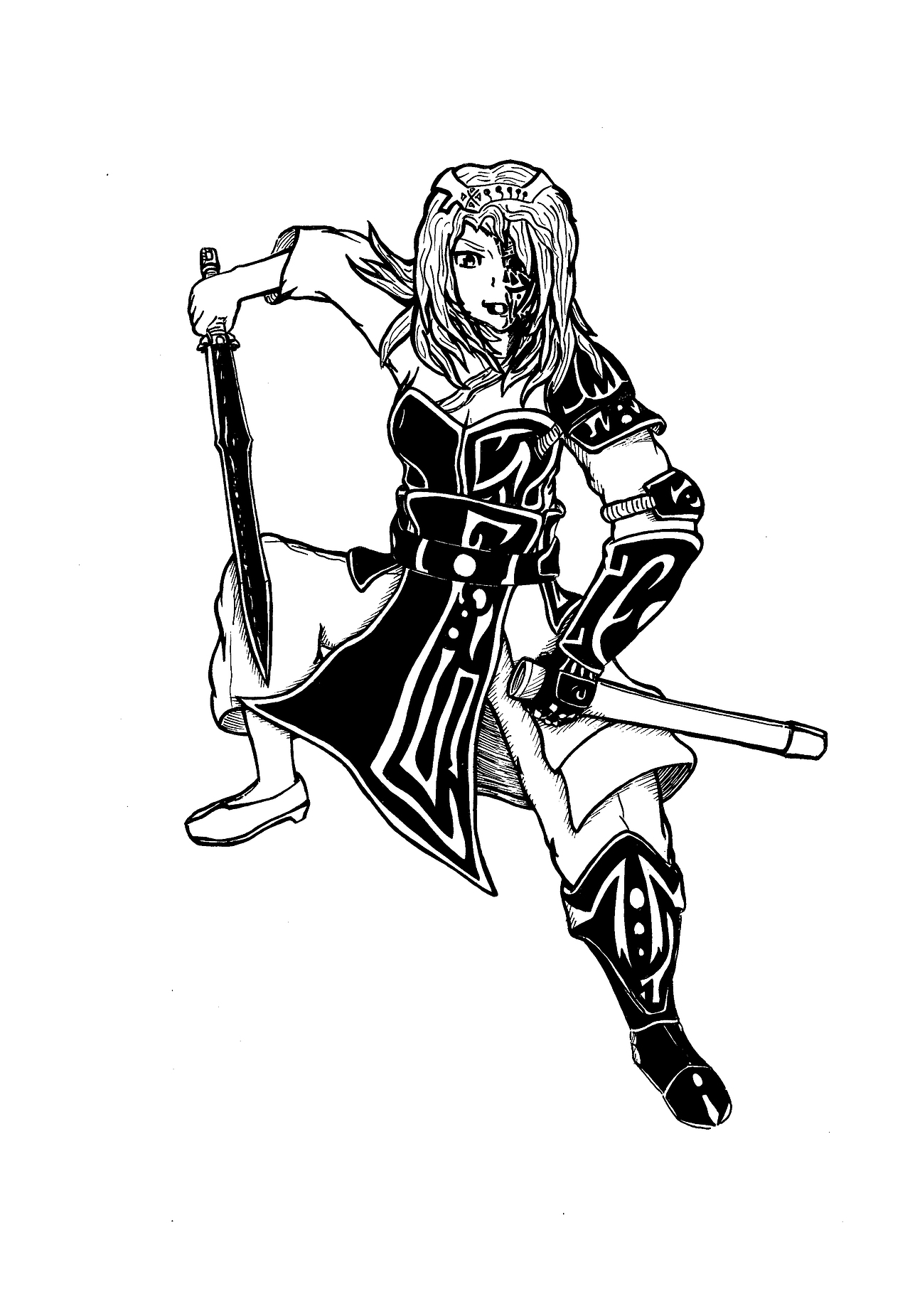 筹备以后自己出的漫画,这是最初的人物设定,《画魂》d.cat.制作