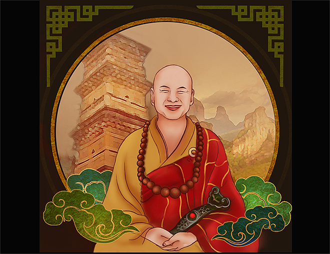 云龙寺公众号头像设计（图ZOTQxMzg4ODA=） - 商业插画 - 站酷设计师_April__原创素材 - 站酷ZCOOL