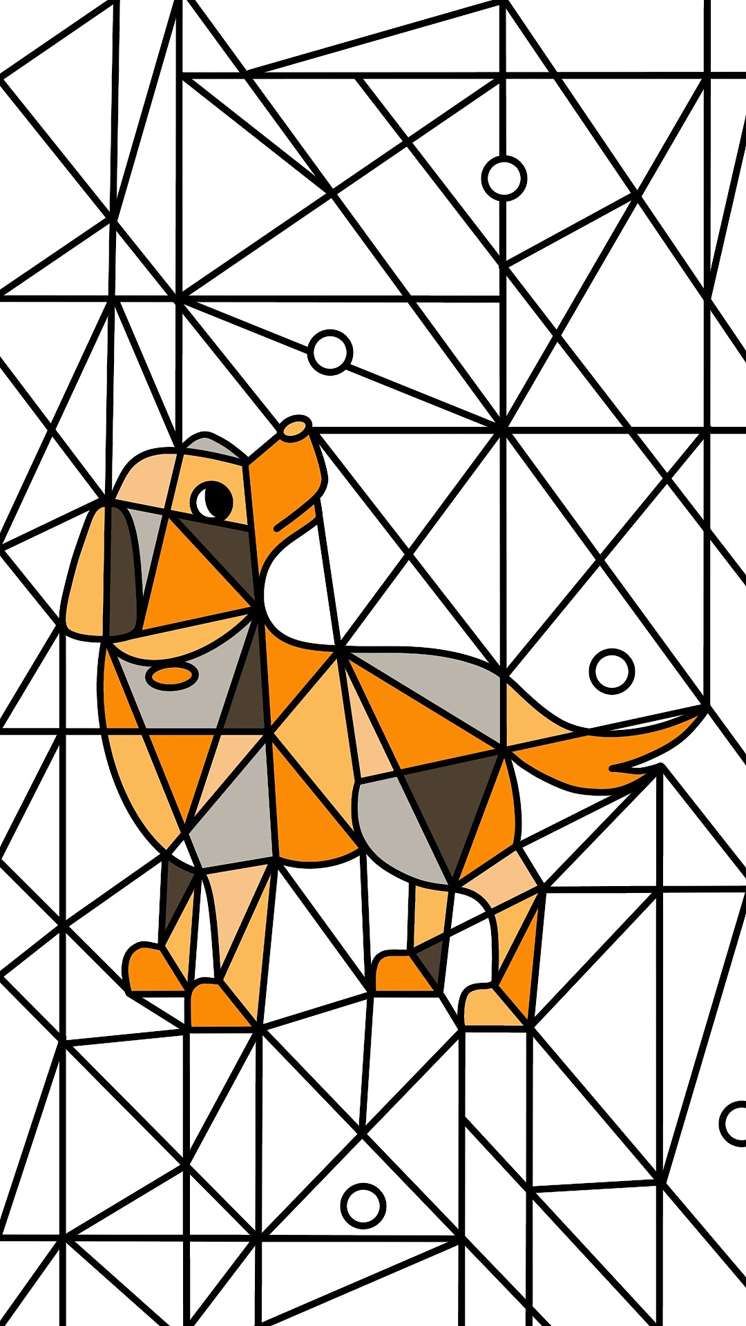 procreate 十二生肖几何切割