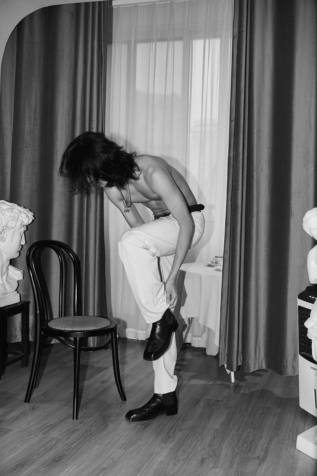 上海时装周结束后的拍摄 