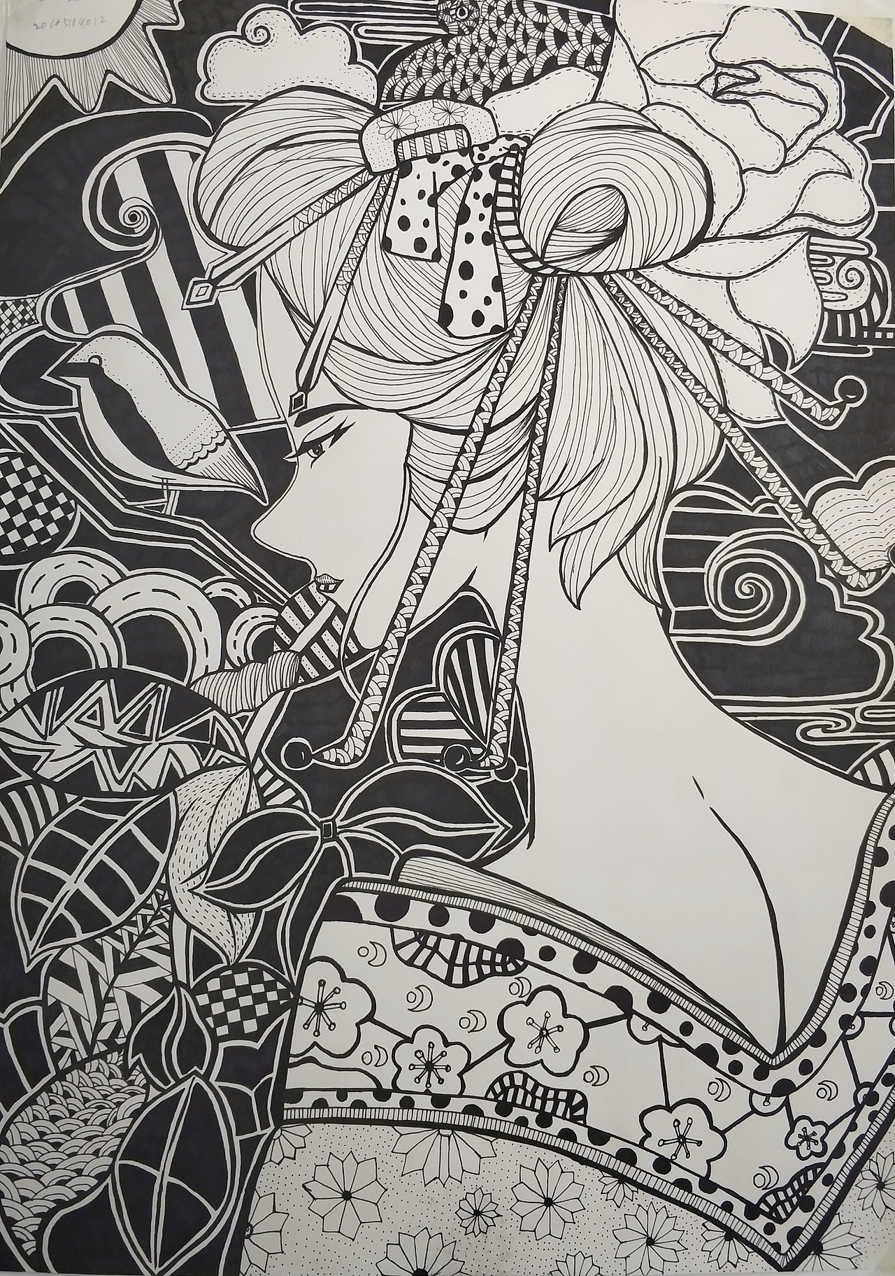 日本艺伎|插画|创作习作|梅造_原创作品-站酷zcool