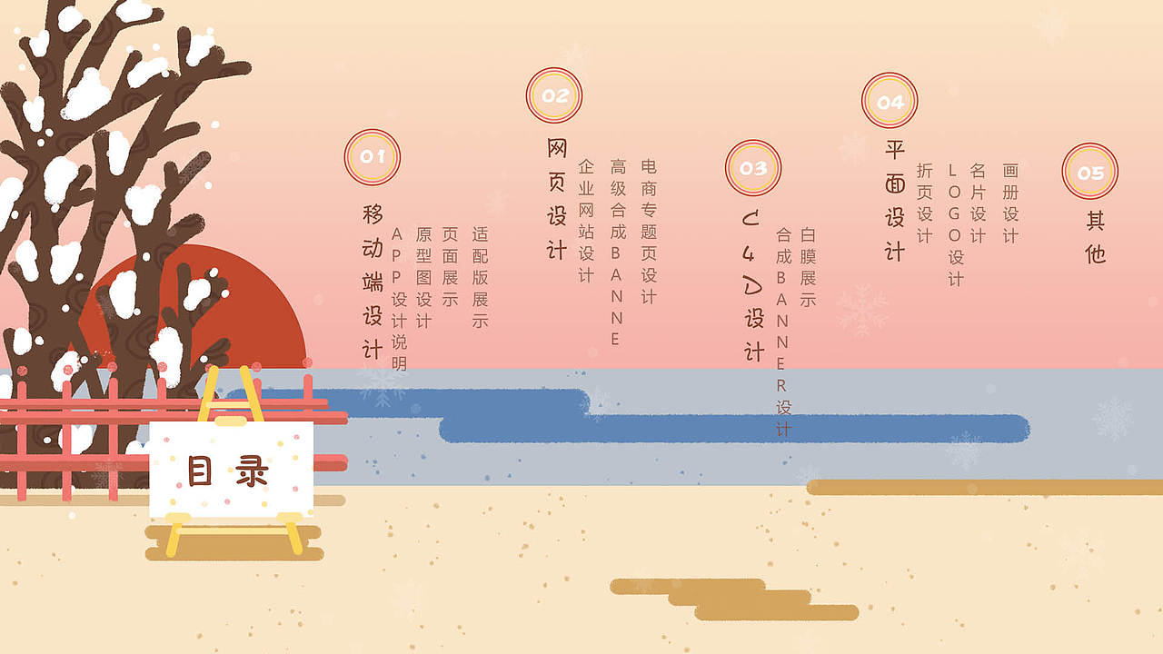 封面、目录、个人简介设计