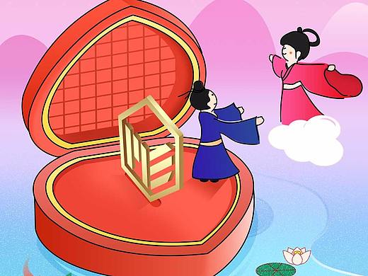 七夕宣传图（个人主页-ZMjk4NTkxOTI=） - 闪屏/壁纸 - 站酷设计师一代目原创素材 - 站酷ZCOOL