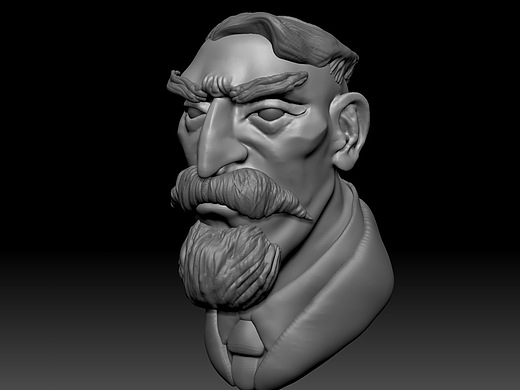 zbrush 老管家胸像【临摹】2020年9月20日