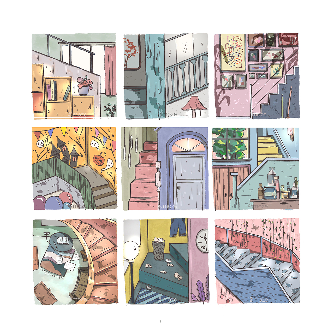 画“家”秀100图（图ZMjM2NzAwMTcy） - 艺术插画 - 站酷设计师芥兰炒牛肉原创素材 - 站酷ZCOOL