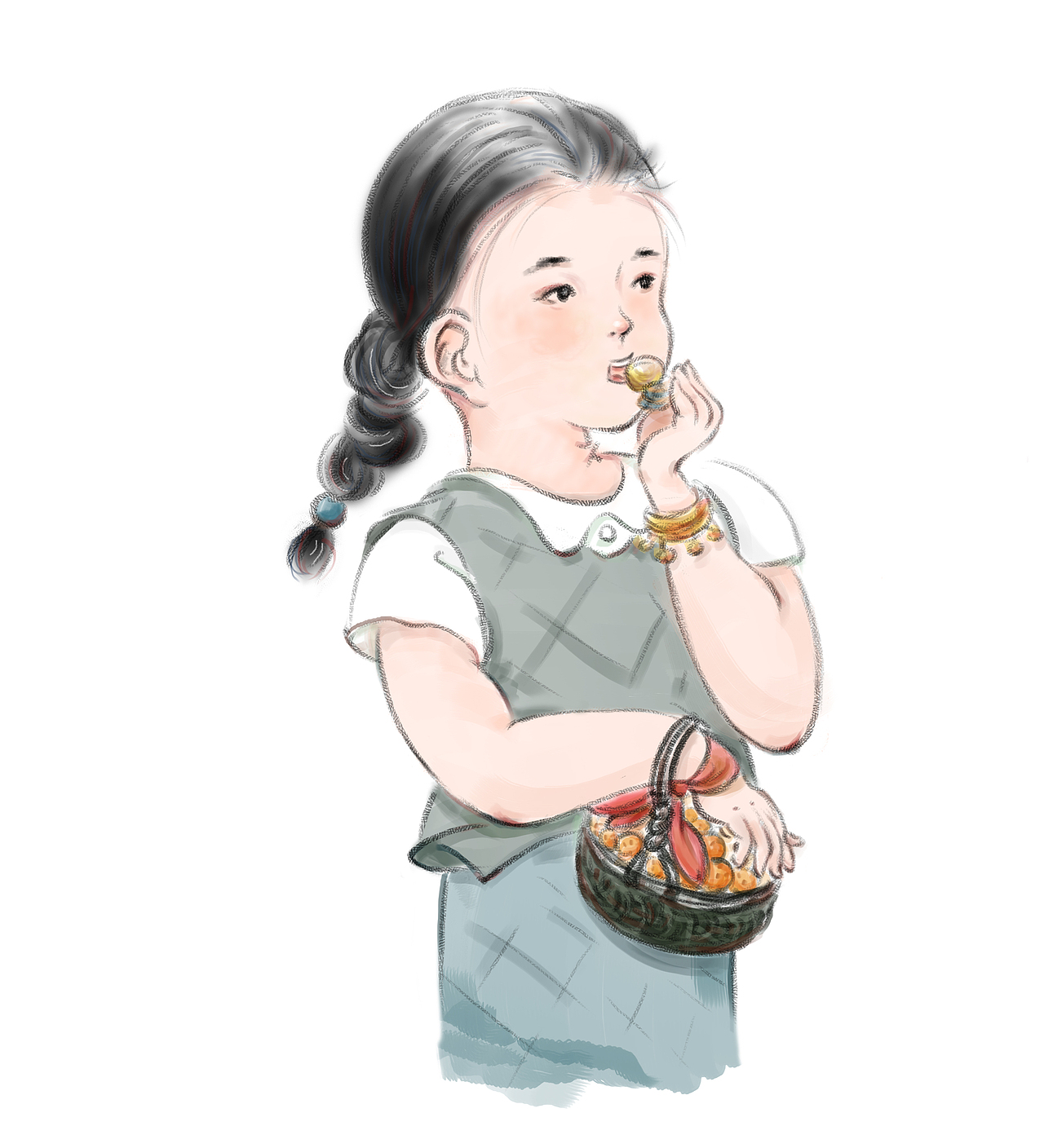 girl-板绘练习（图ZMTYyMjI5NDc2） - 艺术插画 - 站酷设计师木图书生原创素材 - 站酷ZCOOL