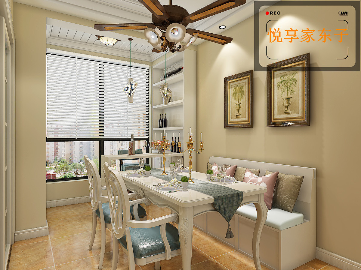 集美貌和实用性于一身的清新设计,石家庄刘先生130㎡美式三居