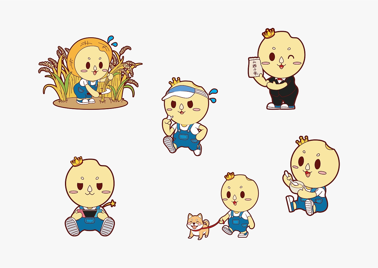 山西小米/食品吉祥物iP升级（图ZMjExNjE3NDk2） - IP形象 - 站酷设计师笑面佛XMF原创素材 - 站酷ZCOOL